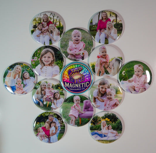 2.25" Round Custom Photo Magnets 🧲