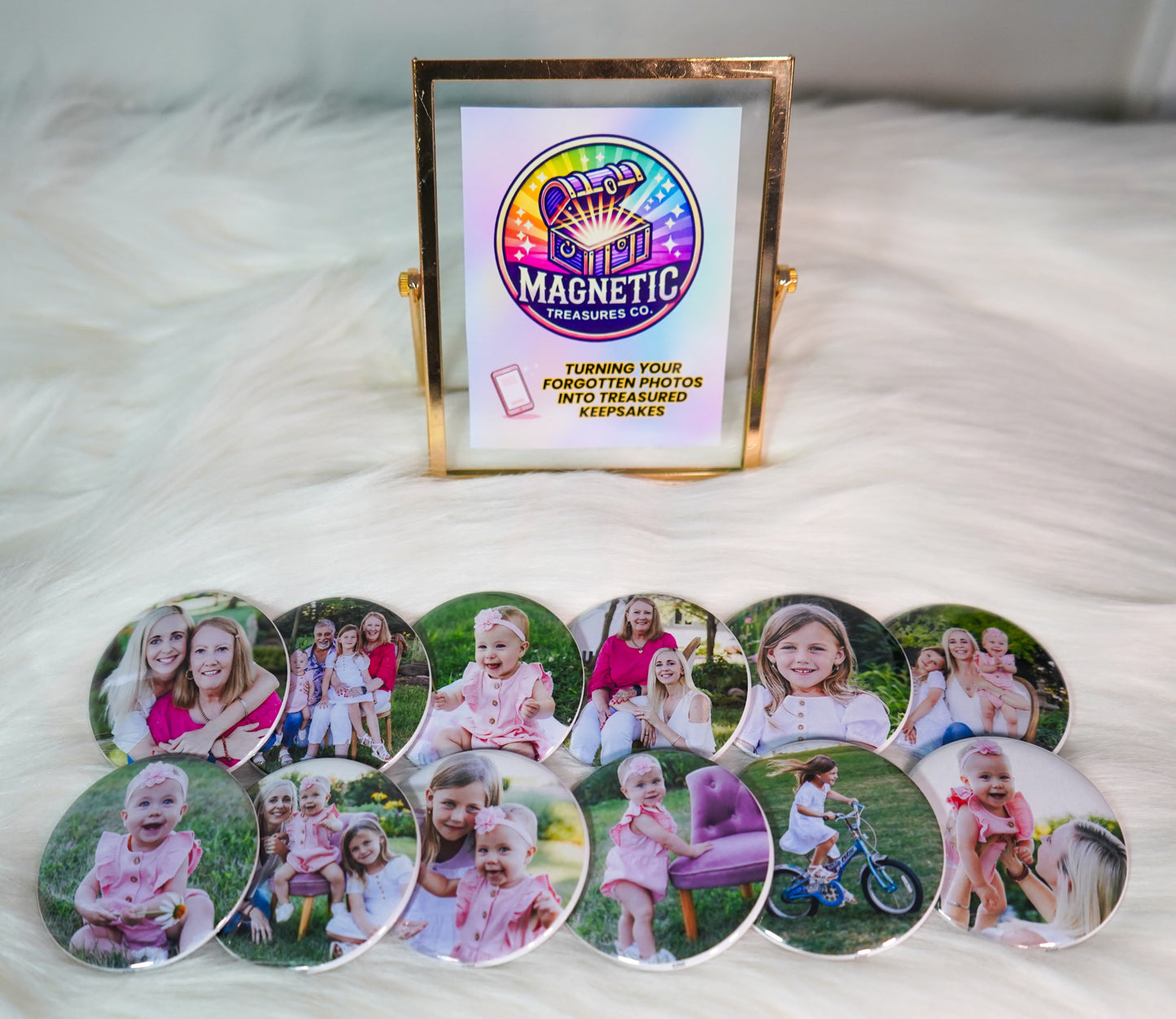 2.25" Round Custom Photo Magnets 🧲